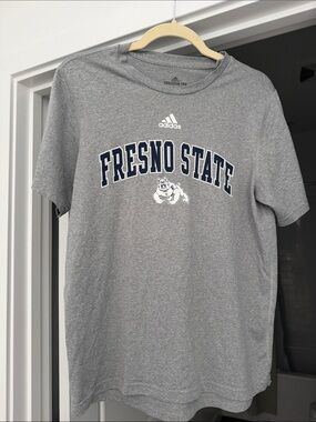 adidas Gray Fresno State Short Sleeve Tee